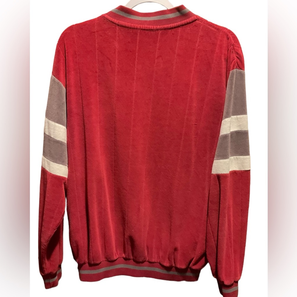 ** Christian Dior L E Connaisseur Red Velvet Jacket/ Sweater - Picture 3 of 13